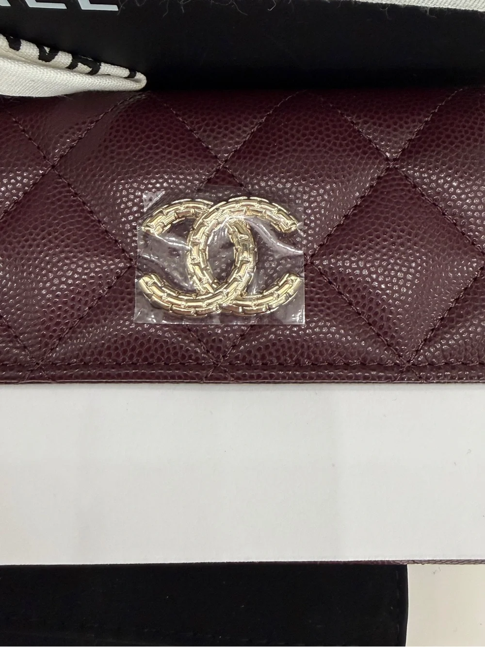 Chanel 24A Medium Wallet in Dark Burgundy